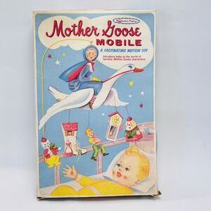Vintage Sanitoy Mother Goose Mobile Complete IOB